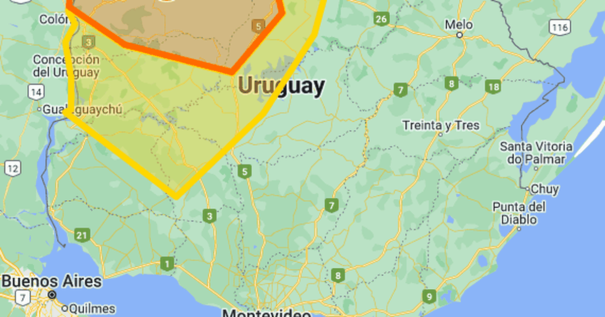 Hay alerta amarilla y naranja para algunos puntos del país