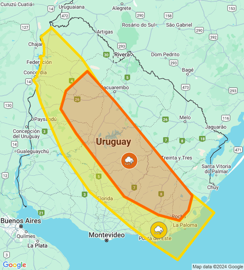 Inumet Emiti Alerta Amarilla Y Naranja Que Rigen Para