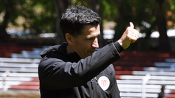 El entrenador de River Plate, Gustavo Díaz.
