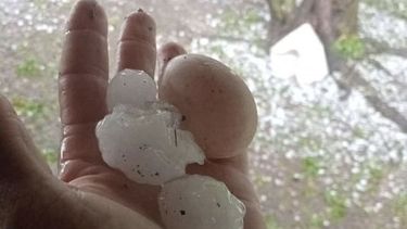 Rocha: cayó granizo del tamaño de un huevo de gallina