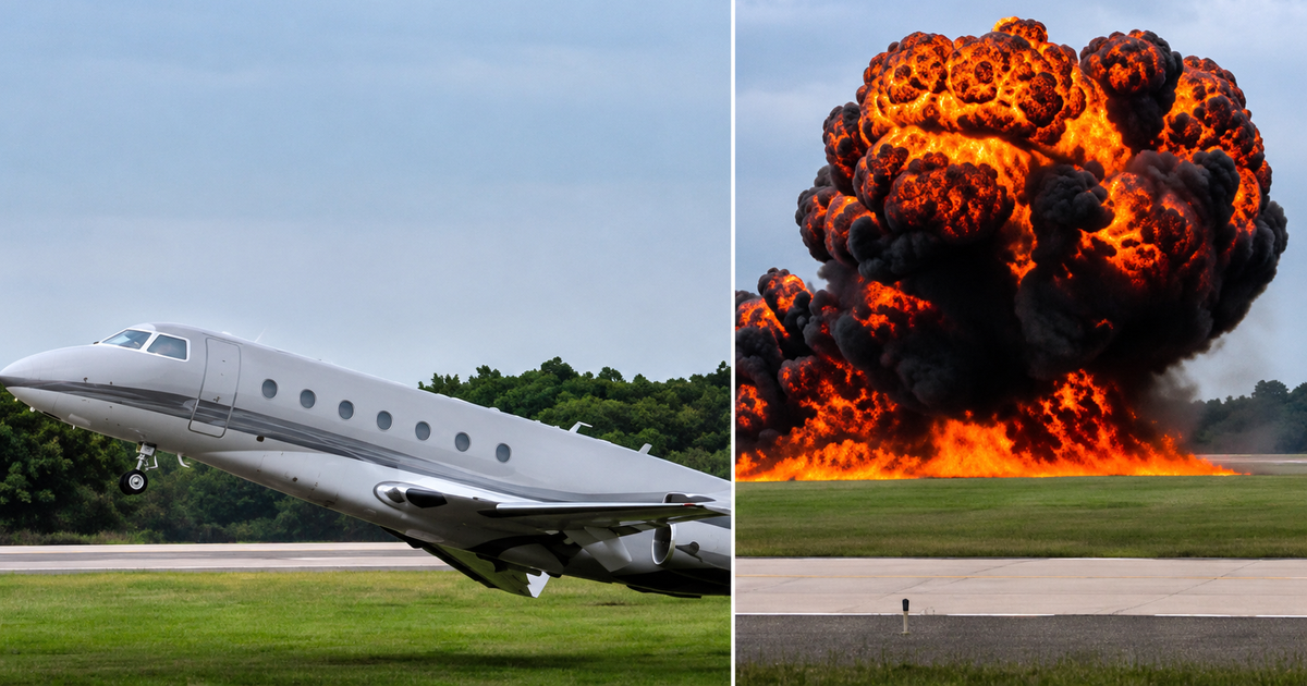 Video: un avión privado se estrelló en un aeropuerto de Repú