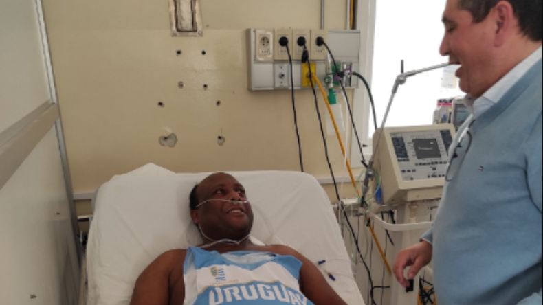 Marcelo Capalbo visitó a un paciente que espera trasplante