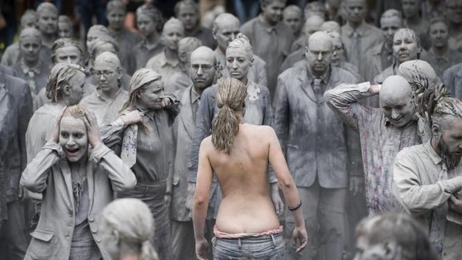 Manifestación zombie previo a la cumbre del G20