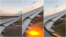 Pasajero captó el momento en que un ave impactó contra motor del avión de Latam que debió regresar a Carrasco