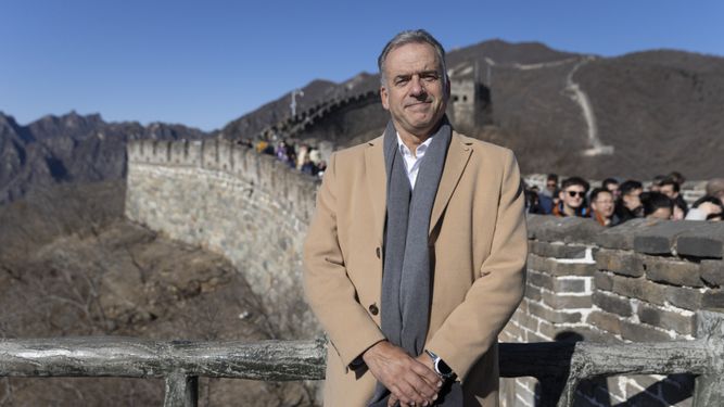 Presidente Orsi en la Gran Muralla China.&nbsp;