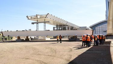 Continúan obras en el viaducto de la rambla portuaria