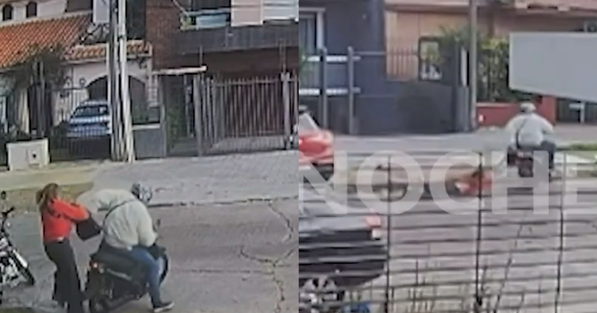 Una mujer fue arrastrada varios metros por un motociclista que le robó la cartera en Pocitos