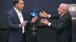Flavío Bolsonaro y Lula Da Silva en debate presidencial.&nbsp;