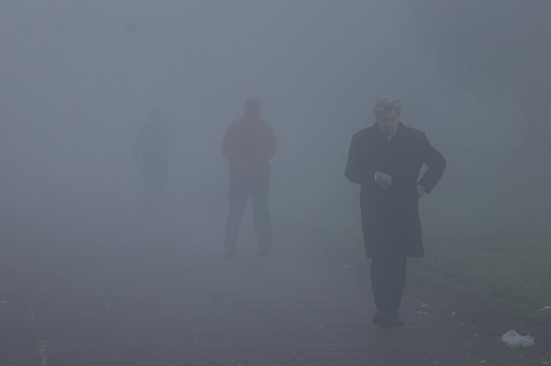 Así amaneció Montevideo cubierto por la niebla.