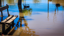 Foto ilustrativa crecida en Salto, previo al fin de la emergencia por inundaciones.