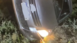 Así quedó el auto de Meri Deal