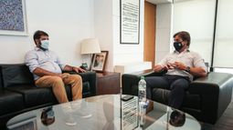 Fernando Pereira y Luis Lacalle Pou reunidos en Torre Ejecutiva.