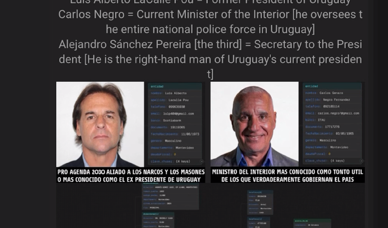 Hackers crean buscador con datos privados de uruguayos y difunden información de Lacalle Pou y Carlos Negro