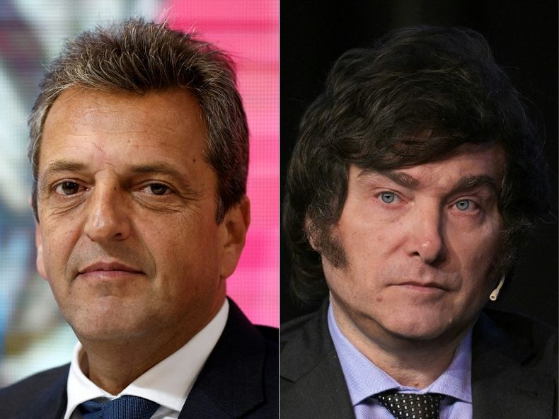 Sergio Massa y Javier Milei.