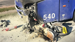 Un motociclista murió tras ser embestido por ómnibus en Interbalnearia