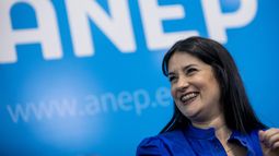 Virginia Cáceres cuando asumió su cargo en ANEP.