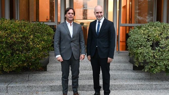 Lacalle Pou se reunió con Rodríguez Larreta para hablar sobre el futuro del Mercosur