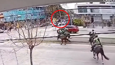 Personal de la Guardia Republicana, a caballo, detuvo a un hombre que había robado una bicicleta