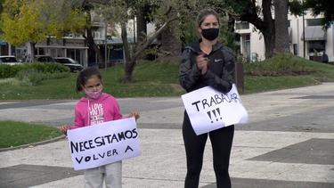 Profesores de gimnasios y academias se manifestaron en Mercedes
