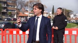 El presidente Luis Lacalle Pou en el Estadio Centenario.