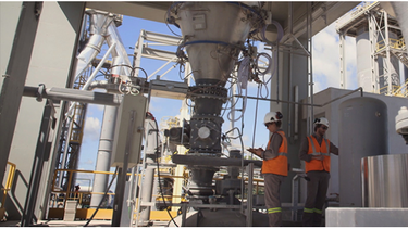 Producción de cemento de Ancap.