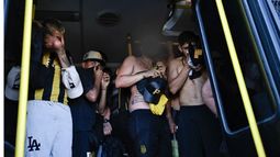 Hinchas de Peñarol detenidos por la Policía.&nbsp;