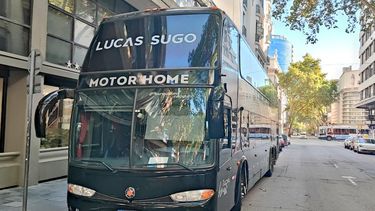 Ómnibus de Lucas Sugo asaltado.&nbsp;