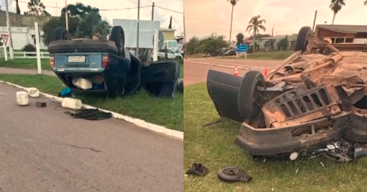 Un conductor brasileño resultó gravemente herido tras volcar en la ruta 8 cerca de Aceguá