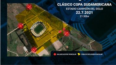 Así será el operativo por el nuevo clásico de la Copa Sudamericana