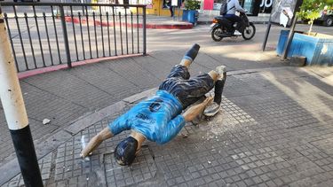 La estatua de Luis Suárez en Salto fue vandalizada.&nbsp;