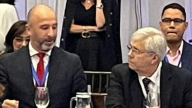 Eduardo Sanguinetti y Tabaré Viera.