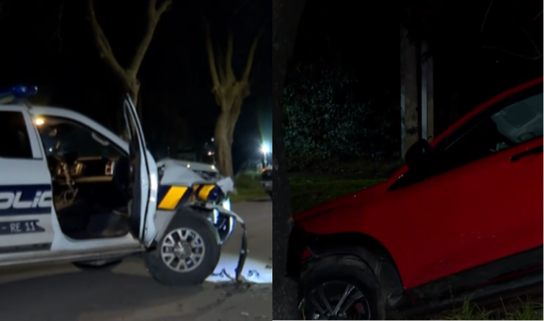 Persecución policial terminó con una camioneta en una zanja y un hombre requerido detenido en Los Bulevares