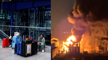 Aeropuerto de Londres cerrado por incendio. 