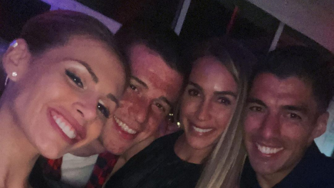 Parte de los festejos de Nacional fueron compartidos por jugadores y sus parejas en redes sociales.