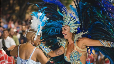 Claudia Fernández en el desfile del Carnaval de Melo 2022.