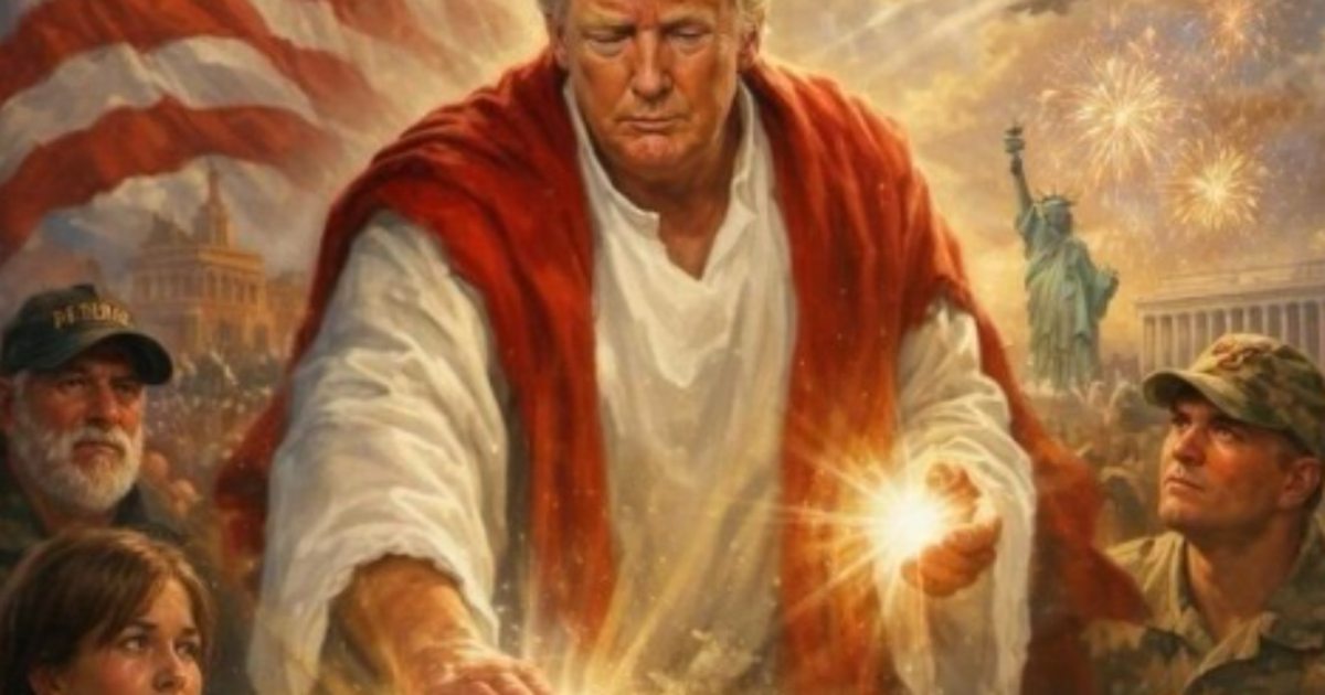 Donald Trump publicó una imagen en la que aparece retratado como Jesucristo y luego la eliminó