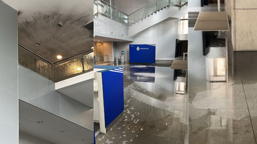 Se inundó el subsuelo de Torre Ejecutiva luego de que se activara un detector de incendio