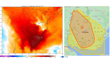 Advertencias de MetSul e Inumet.