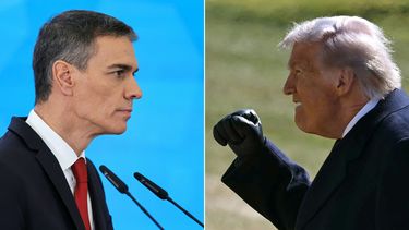 Presidente del gobierno de España, Pedro Sánchez y el presidente de los EE.UU, Donald Trump. Presidente del gobierno de España, Pedro Sánchez y el presidente de los EE.UU, Donald Trump.