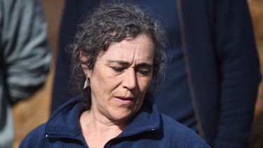La jefa de antropólogos, Alicia Lusiardo.
