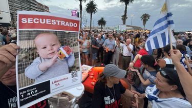 Movilización en Montevideo por Kfir, un bebé secuestrado por Hamás.