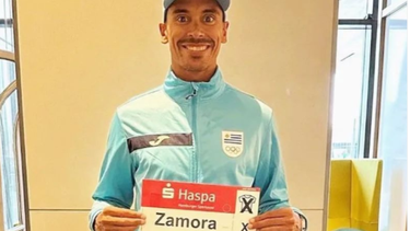 Atleta uruguayo Andrés Zamora, de 29 años, compitió en la Maratón de Hamburgo donde batió el récord nacional.
