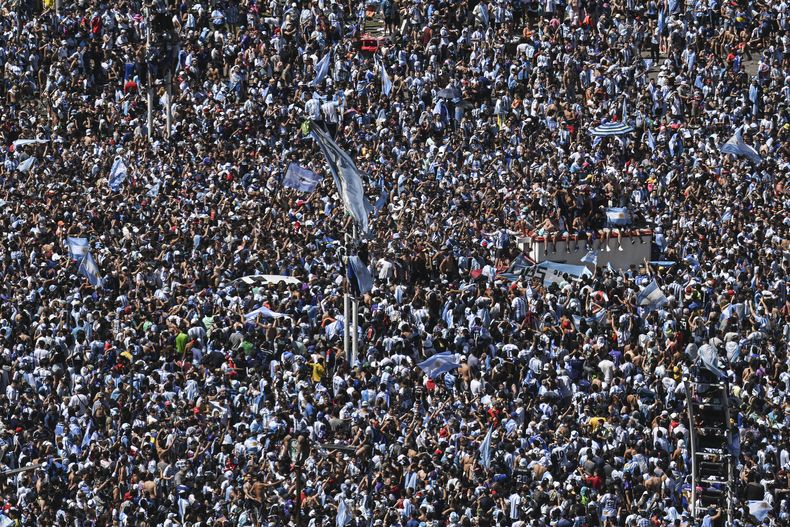 La caravana de Messi y los campeones del mundo en Argentina