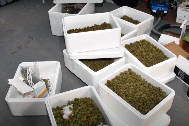 La Policía incautó más de cuatro kilos de cogollo.