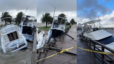 Otro barco se soltó en el puerto de Punta del Este y provocó daños en la pasarela para peatones Otro barco se soltó en el puerto de Punta del Este y provocó daños en la pasarela para peatones