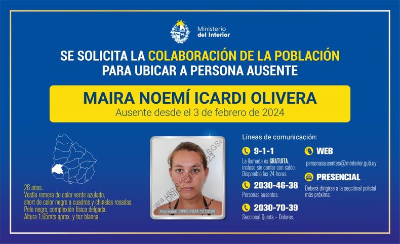 Buscan a Maira Icardi, ausente desde el 2 de febrero