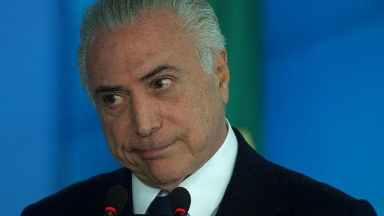 Michel Temer fue denunciado por corrupción ante la Corte Suprema