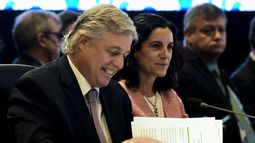 El canciller Francisco Bustillo en la cumbre del Mercosur.