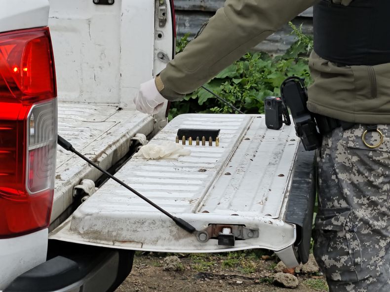Guardia Republicana incautó cargador con siete balas tras disparos en el barrio Marconi