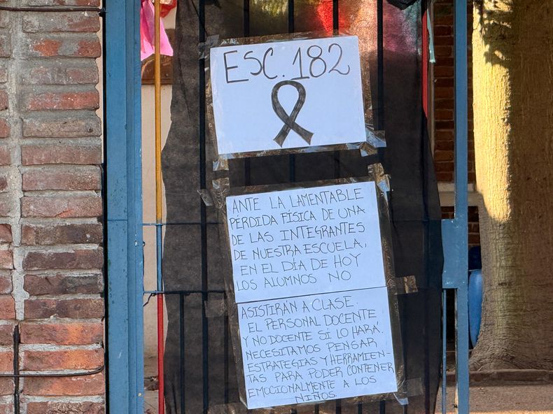 Luto en la Escuela n°182.
